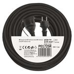 Venkovní prodlužovací kabel 25m / 1 zásuvka / černý / guma-neopren / 230 V / 2,5mm2
