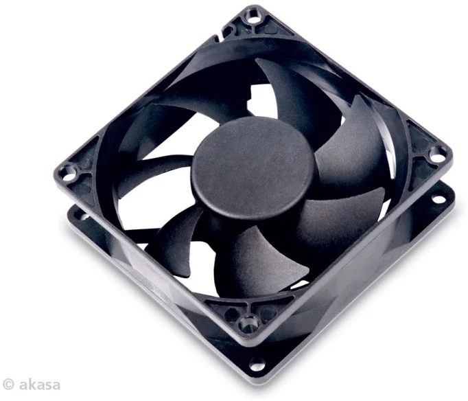Ventilátor AKASA DFS802512L 8 cm, čierny