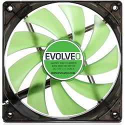 Ventilátor EVOLVEO 120mm, LED zelený