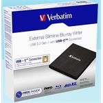Verbatim Blu-Ray Slimline, externá napaľovačka Blu-ray, USB-C