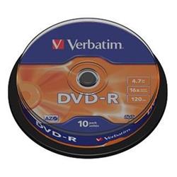 Verbatim DVD-R 16x, 4,7GB, 10 ks (Spindl)