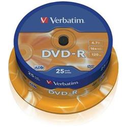 Verbatim DVD-R 16x, 4,7GB, 25 ks (Spindl)