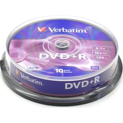 Verbatim DVD+R 4,7GB 16x SPINDL (10pack)