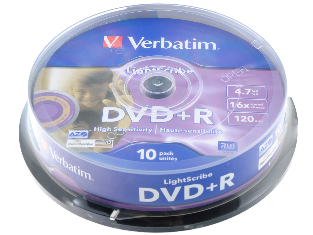 Verbatim DVD+R Lightscribe 4,7GB 16x 10-PACK Spindle (43576) | TSBOHEMIA.CZ