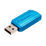 VERBATIM Flash Disk 16GB Hi-Speed Store 'n' Go, Pinstripe, USB 2.0, Caribbean modrá