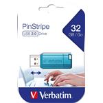 VERBATIM Flash Disk 32GB Store 'n' Go PinStripe, karibská modrá