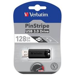 VERBATIM Store 'n' Go PinStripe 128GB USB 3.0 černá