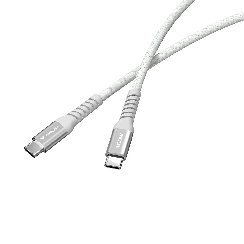 Verbatim USB-C->C magnetický kabel Sync & Charge 100W šedý