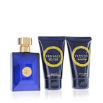 Versace Dylan Blue Pour Homme toaletní voda Pro muže 50 ml + sprchový gel 50 ml + balzám po holení 50 ml