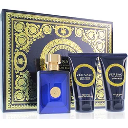 Versace Dylan Blue Pour Homme toaletní voda Pro muže 50 ml + sprchový gel 50 ml + balzám po holení 50 ml