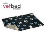 Vetbed anti-slip / Drybed Graphite blue and white DELUXE 150 x 100 cm, vlas 30 mm