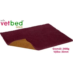 Vetbed Gold vínová 75 x 50 cm, vlas 35 mm