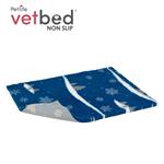 Vetbed protiskluz / Drybed Zimní modrá DELUXE 100 x 75 cm, vlas 30 mm