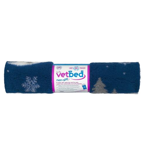 Vetbed protiskluz / Drybed Zimní modrá DELUXE 100 x 75 cm, vlas 30 mm