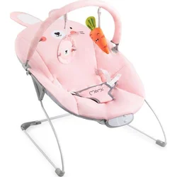 Vibračné ležadlo s melódiami MoMi GLOSSY pink bunny
