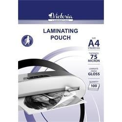 VICTORIA Laminovací fólie, lesklá, A4, 75 micron