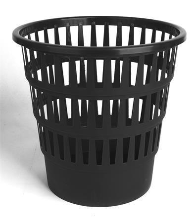 VICTORIA Odpadkový kôš, čierny, 15 l, mriežka