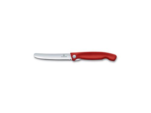Victorinox Skladací nôž na desiatu Swiss Classic, červený, rovná čepeľ