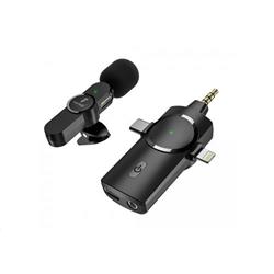 Viking bezdrátový mikrofon s klipem M360, konektor USB-C / Lightning / 3,5 mm jack