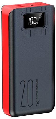 Viking power banka go20, 20000 mAh, černo-červená
