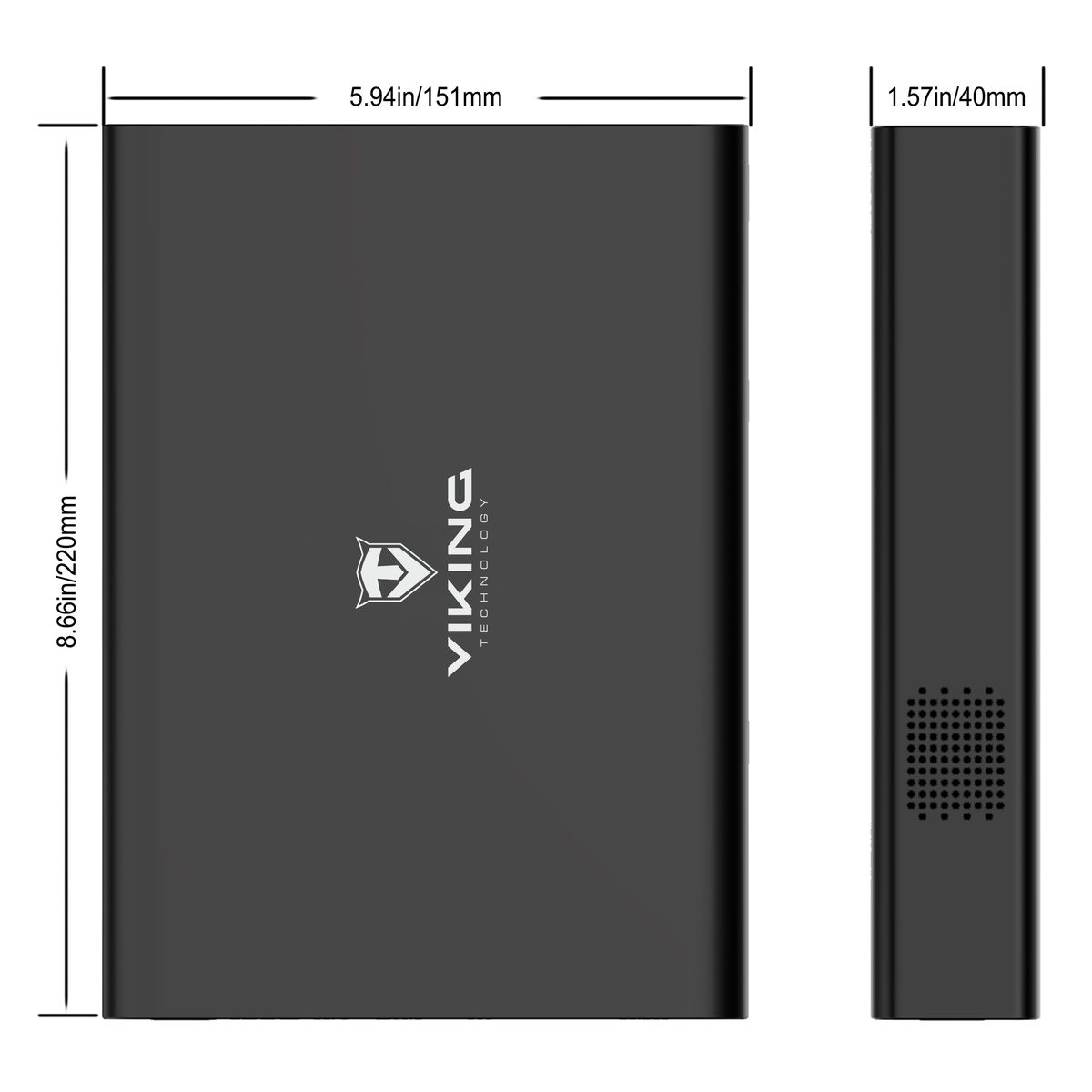 Viking power banka NF130W s výstupem 220 V, 64000 mAh, černá
