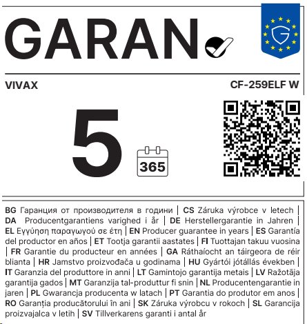VIVAX CF-259ELF W