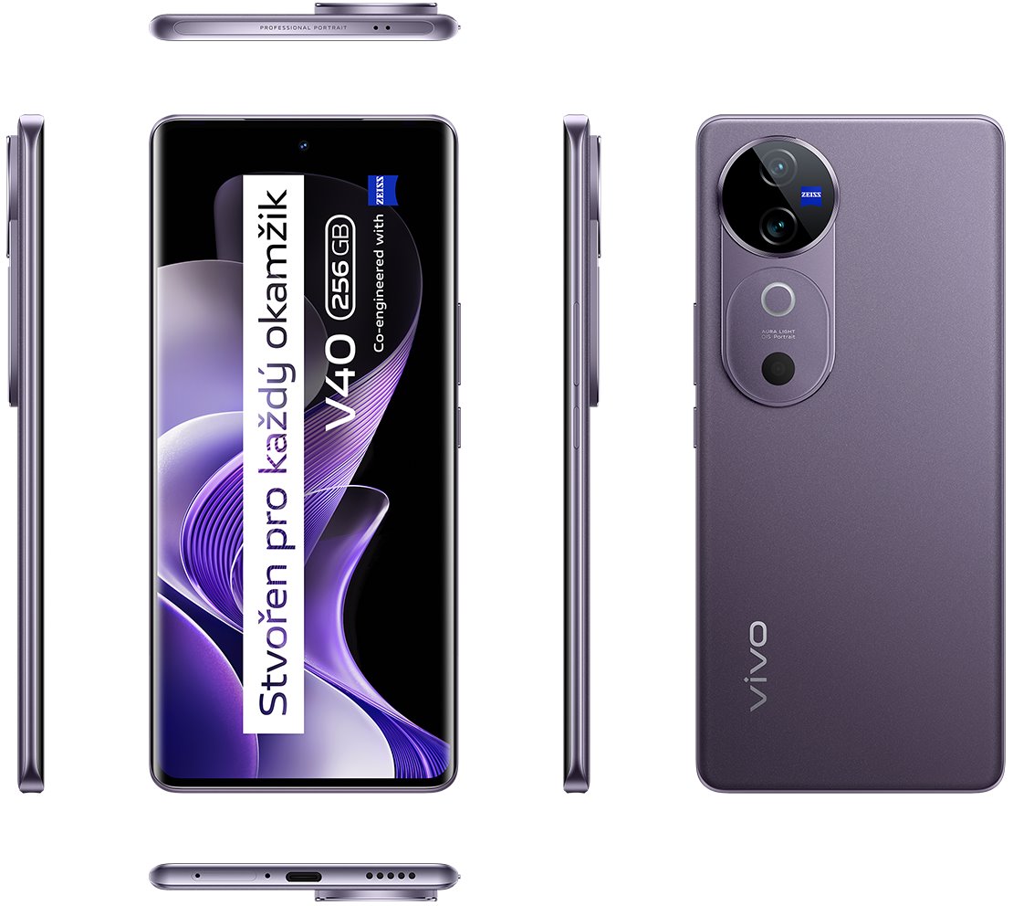 VIVO V40 5G 8 GB/256 GB, fialová