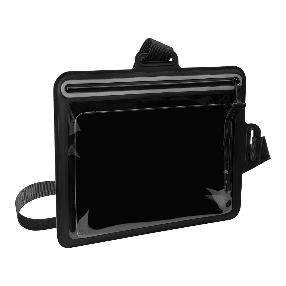 Voděodolné pouzdro na tablet FIXED Dry Tab přes rameno s certifikací IPX8, černé
