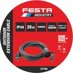 Vonkajší predlžovací kábel FESTA INDUSTRY 3x1,5 mm, 20 m, 230 V, max. 3680 W, guma-neoprén, IP44