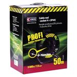 Vonkajší predlžovací kábel na bubne 50 m / 4 ks. / čierny / guma-neoprén / 230V / 2,5mm2