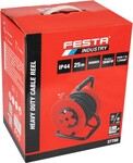 Vonkajší predlžovací kábel na bubne FESTA INDUSTRY 3x1,5 mm, 25 m, 230 V, max. 3680 W, 4 zásuvky, gumový, IP44
