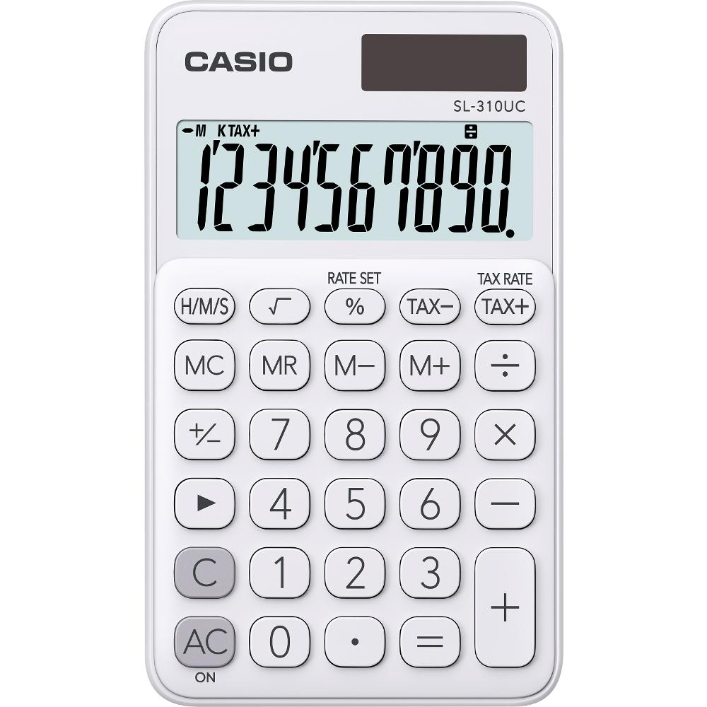 Vrecková kalkulačka Casio SL 310 UC WE, biela