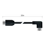 Vysokorýchlostný kábel HDMI 2.0 A vidlica - A vidlica 90° 3 m