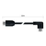 Vysokorýchlostný kábel HDMI 2.0 A vidlica - A vidlica 90° 5 m