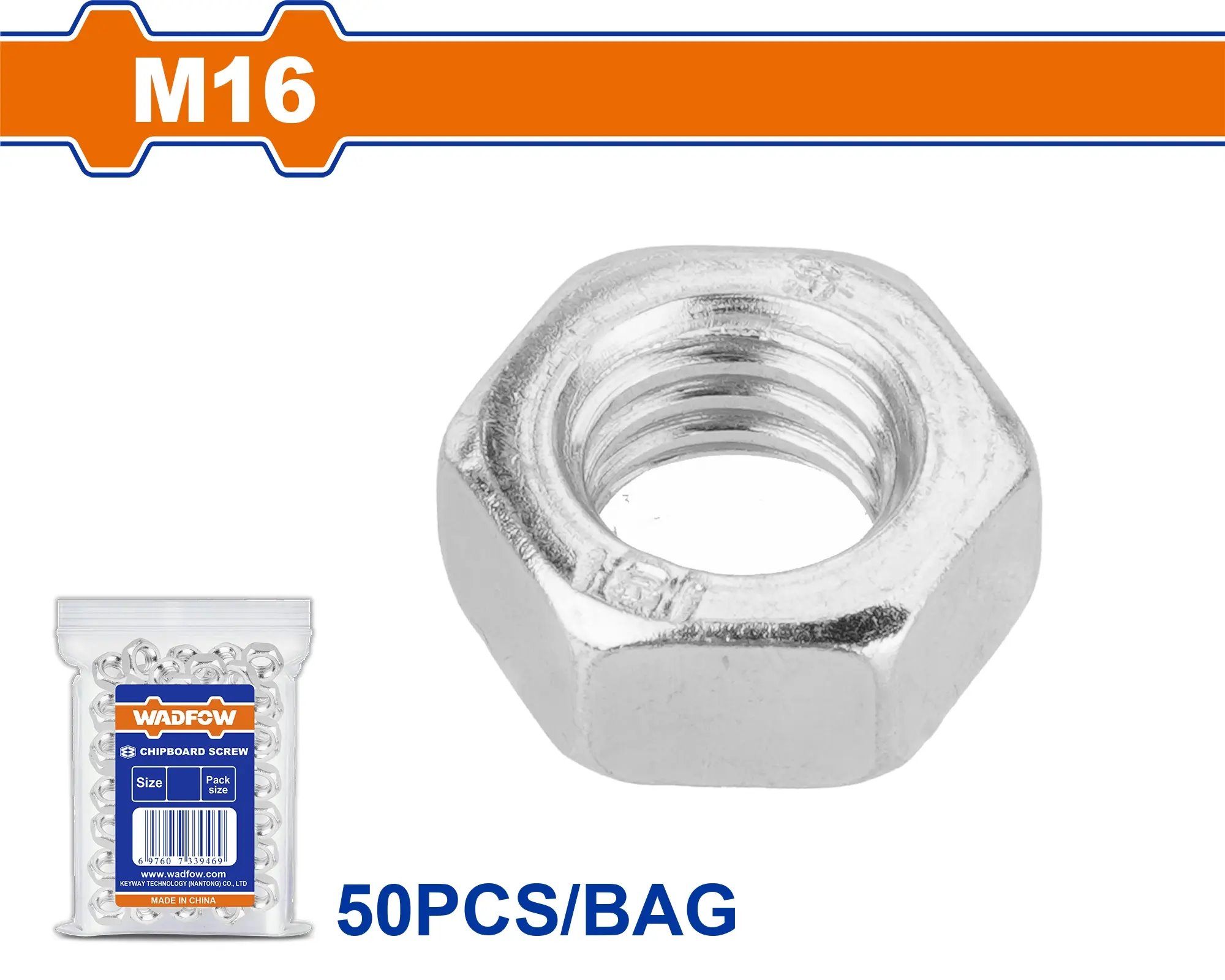 Wadfow Matice šestihranná sada M16 50 ks