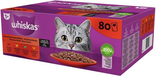 Whiskas Core klasický výběr ve šťávě 80x85g kapsička pro kočky