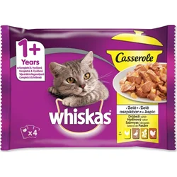 Whiskas kapsička Casserole drůbeží výběr v želé 4pack 4x 85g