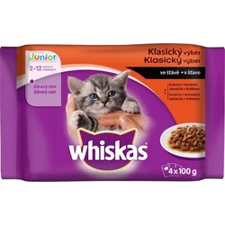 Whiskas kapsička Junior klasický výběr 4pack 4x 100g