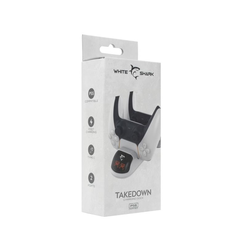 White Shark TAKEDOWN nabíjecí stanice pro 2x PS5 gamepad