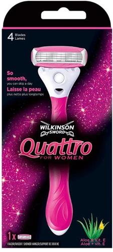 Wilkinson Sword Quattro for Women holiaci strojček 1 náhradná hlava