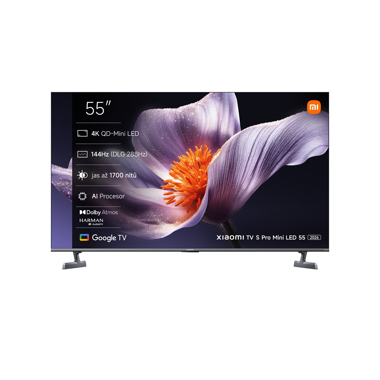Xiaomi TV S Pro Mini LED 55 2026, 55"/4K UHD, sivá