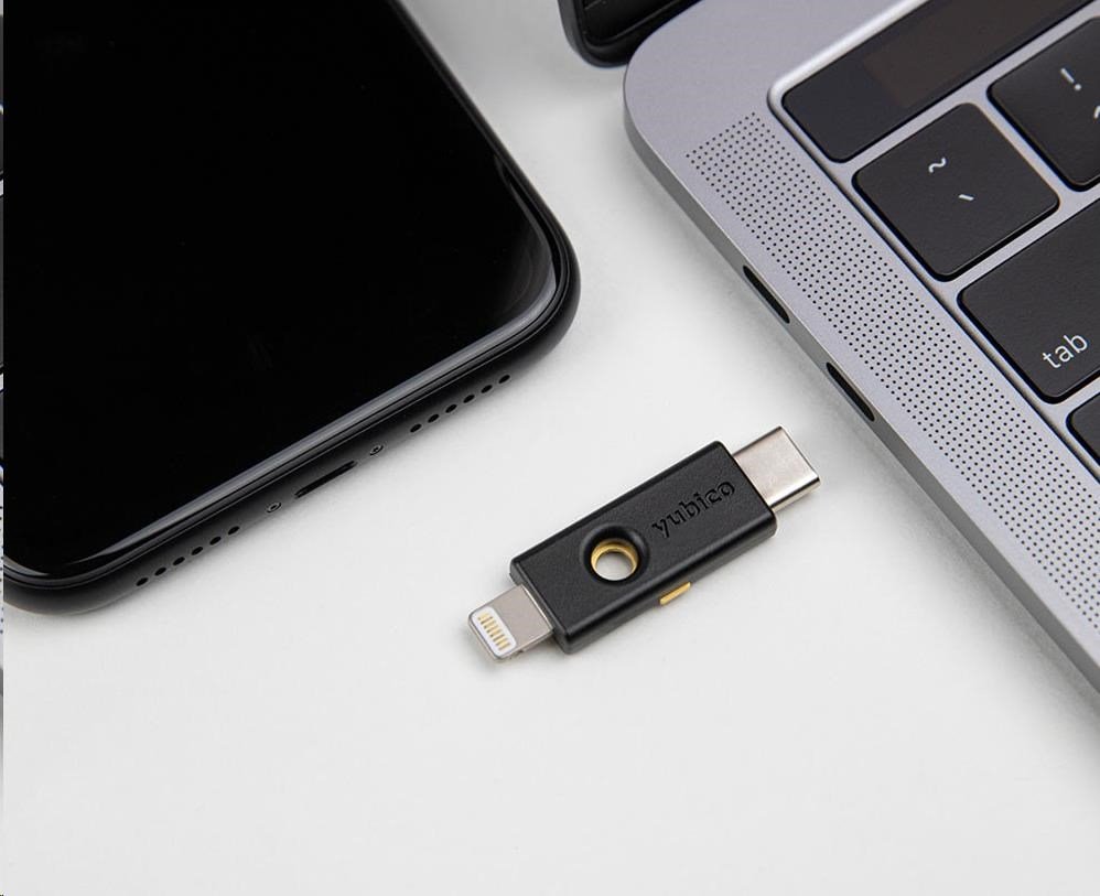YubiKey 5Ci - USB-C, Lightning, kľúč/token s viacfaktorovou autentizáciou, podpora Smart Card (2FA)
