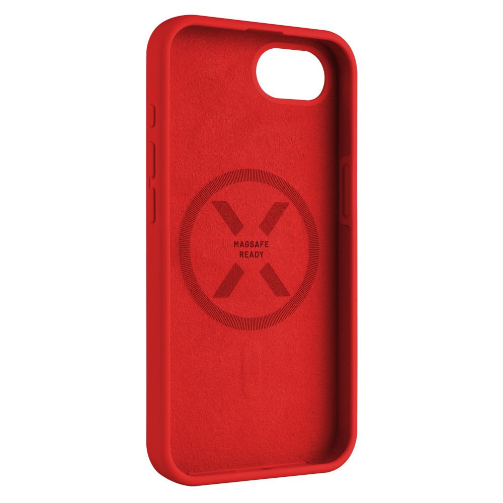 Zadní kryt FIXED MagFlow s podporou MagSafe pro Apple iPhone 16e, červený