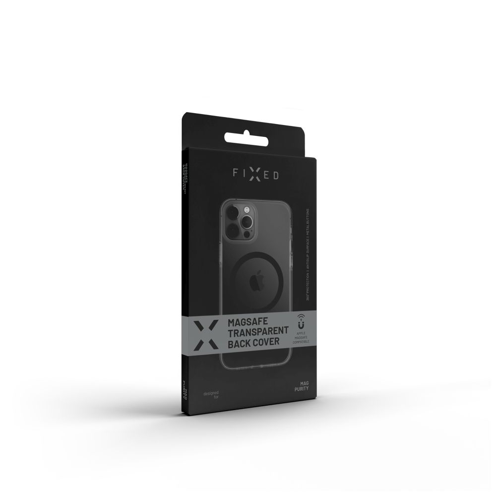 Zadní kryt FIXED MagPurity s podporou Magsafe pro Apple iPhone 16e, čirý