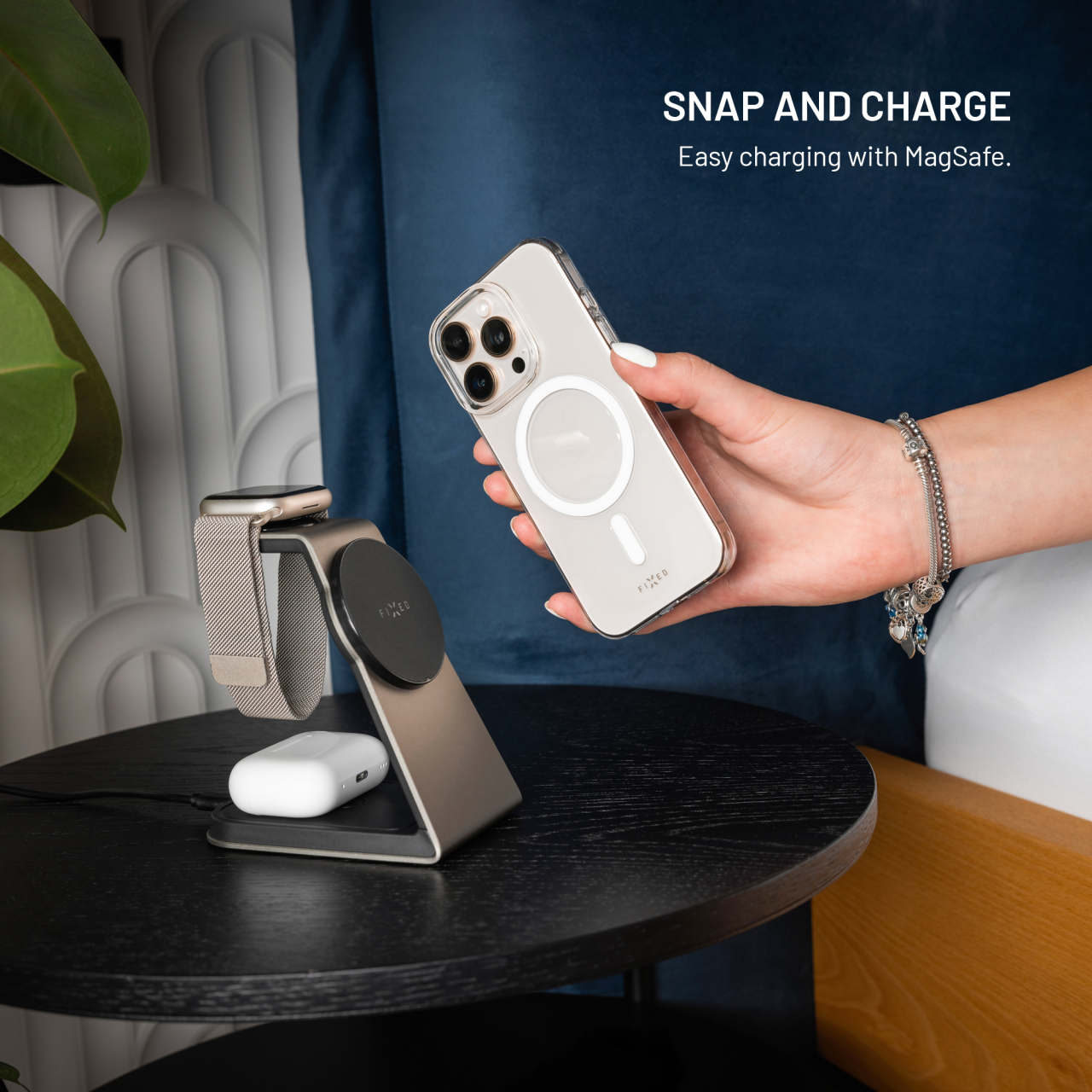 Zadní kryt FIXED MagShell s MagSafe pro Samsung Galaxy S26+, čirý