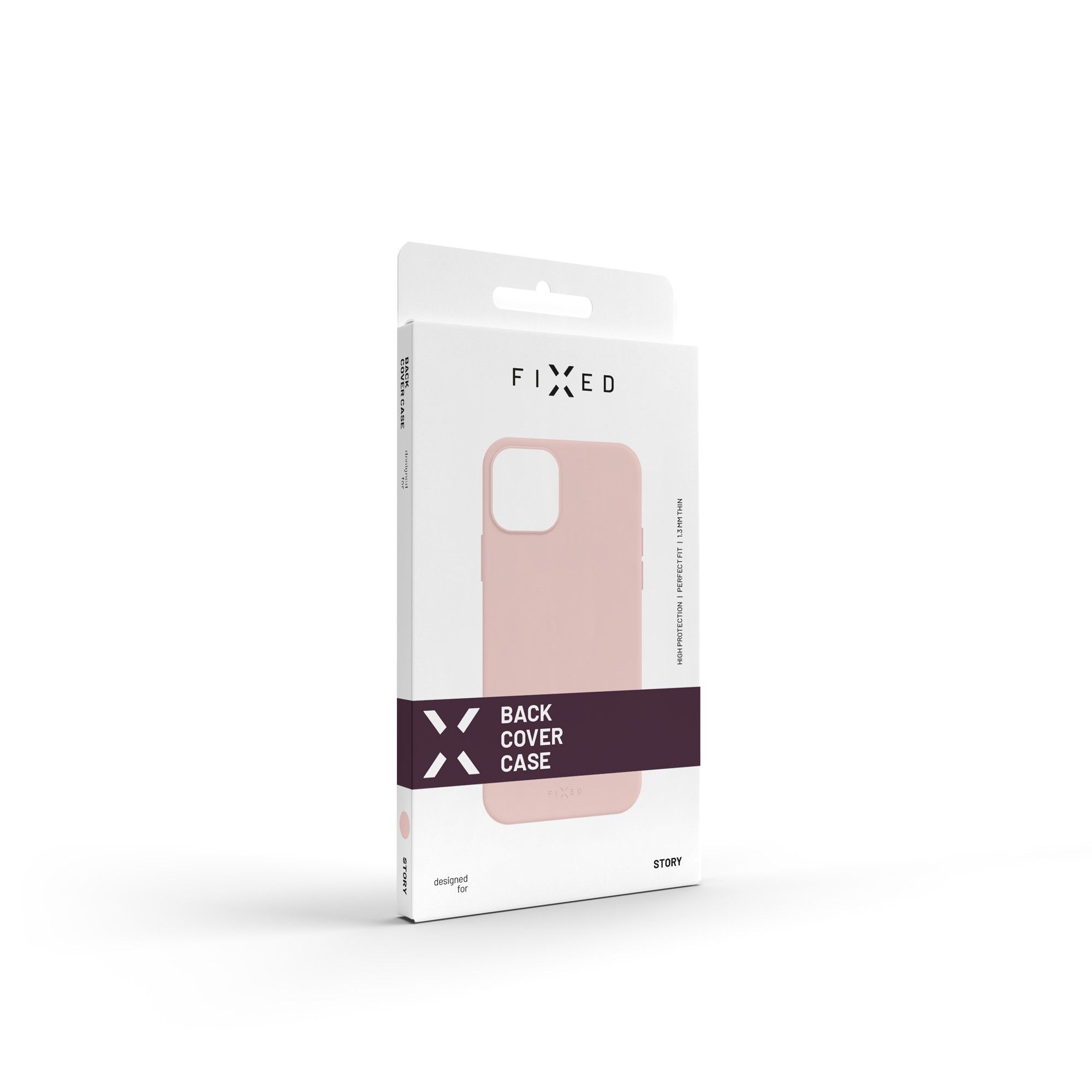 Zadní pogumovaný kryt FIXED Story pro Apple iPhone 14, růžový