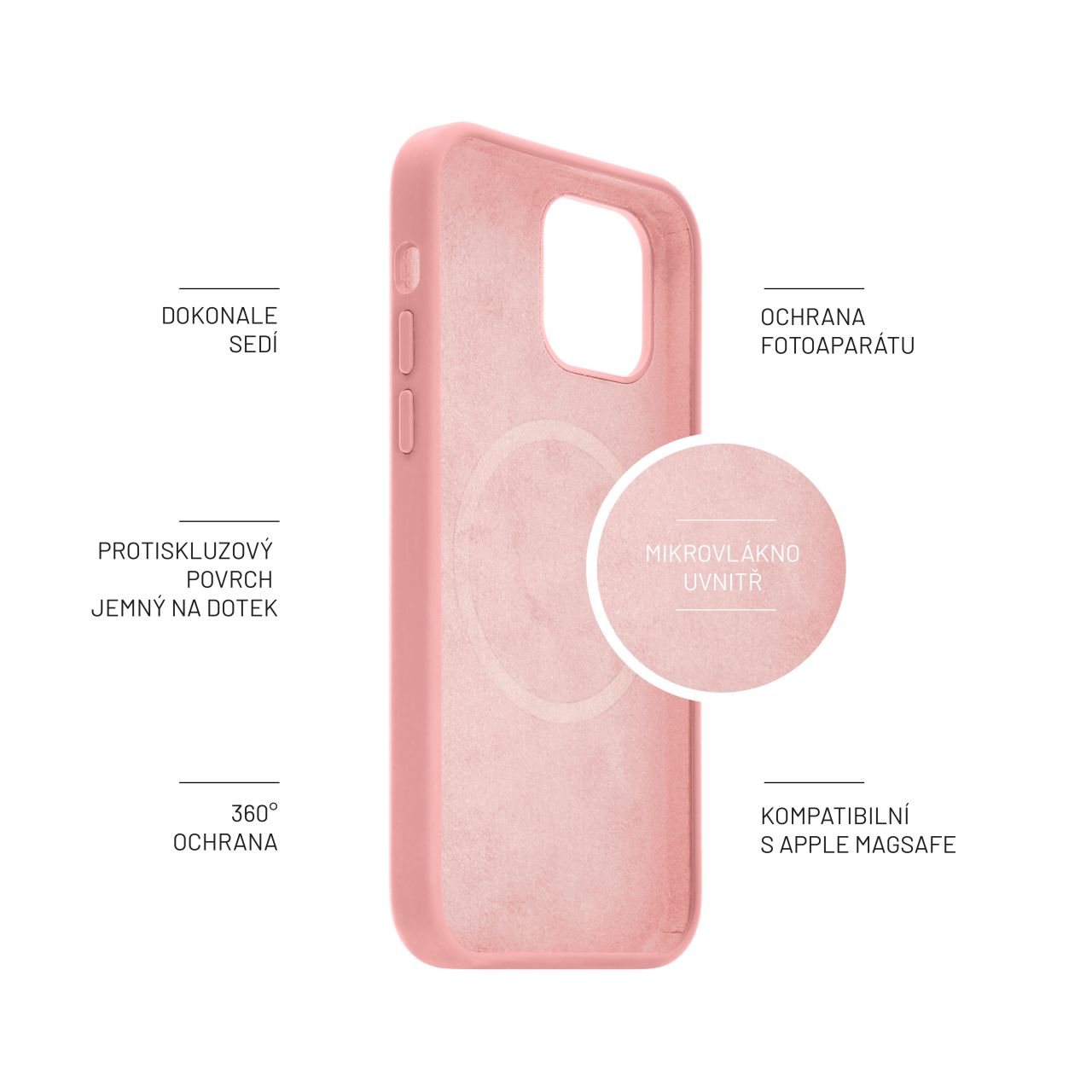 Zadný kryt FIXED MagFlow s MagSafe pre Samsung Galaxy A26 5G, ružový