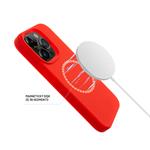 Zadný kryt FIXED MagFlow s podporou MagSafe pre Apple iPhone 14, červený