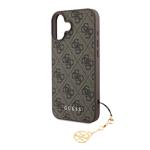 Zadný kryt Guess 4G Charm pre iPhone 16 Plus Tone on Tone Brown