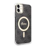 Zadný kryt Guess 4G IML MagSafe pre iPhone 11 Black